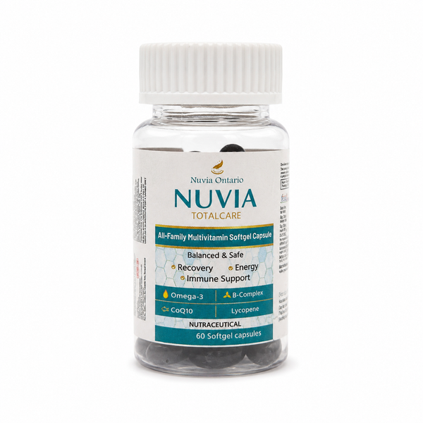 Nuvia TotalCare Multivitamin Softgel Capsules with Omega-3 & CoQ10, 60
