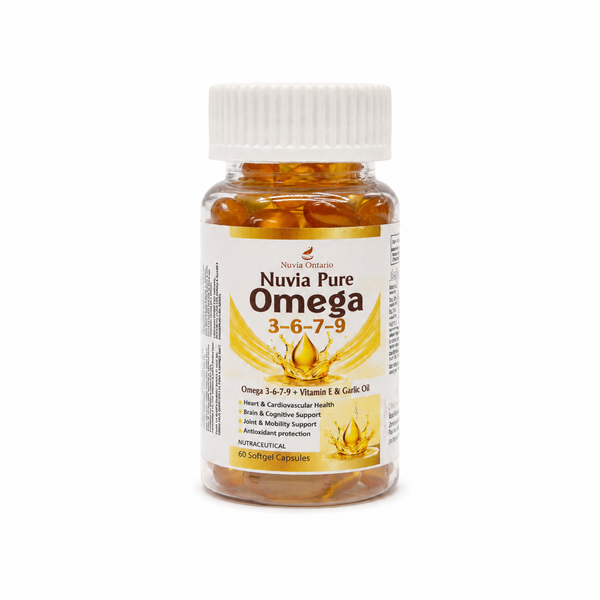 Nuvia Pure Omega 3-6-7-9 Softgel Capsules with Vitamin E, 60