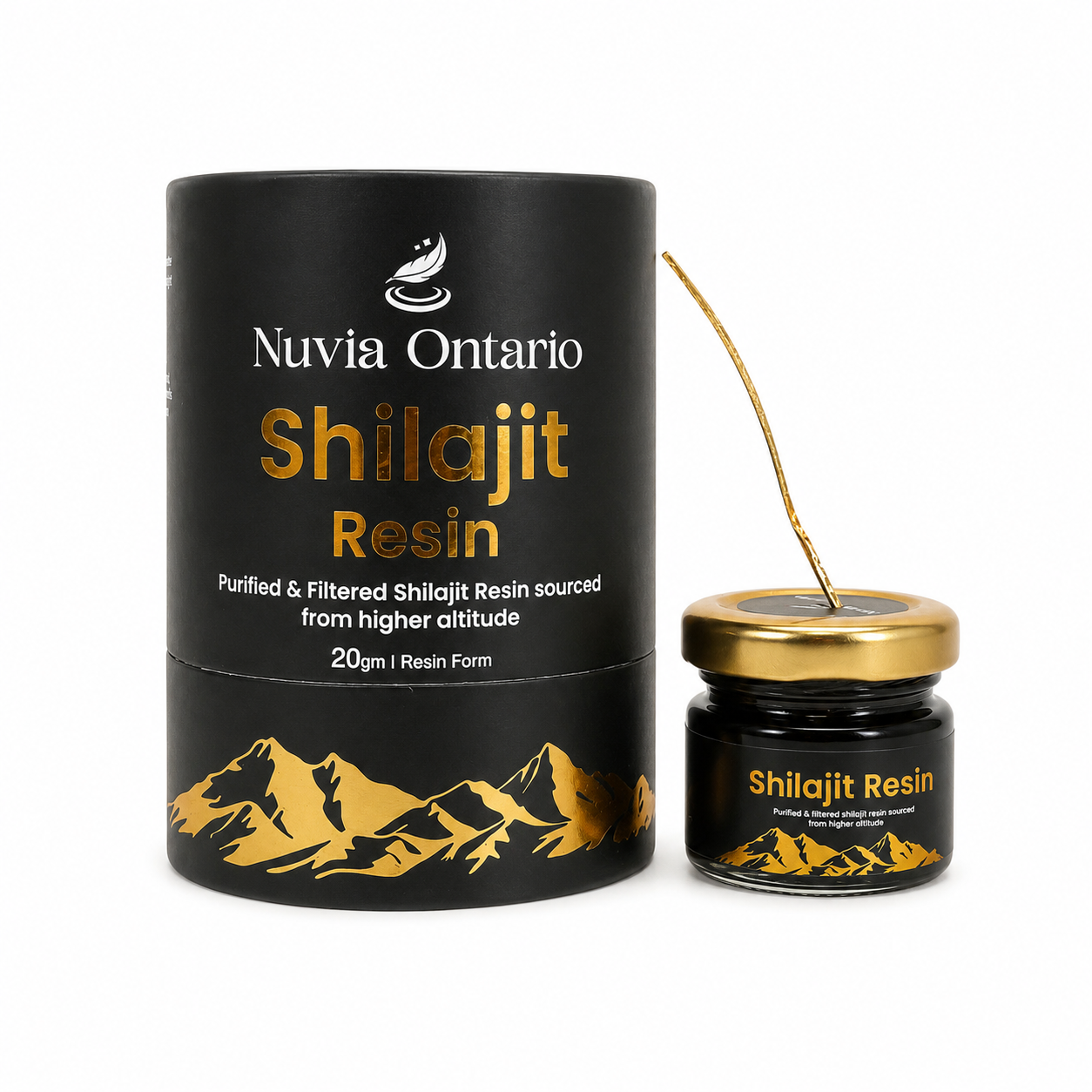 Nuvia Ontario Premium Shilajit Resin, 75% Fulvic Acid, 20g