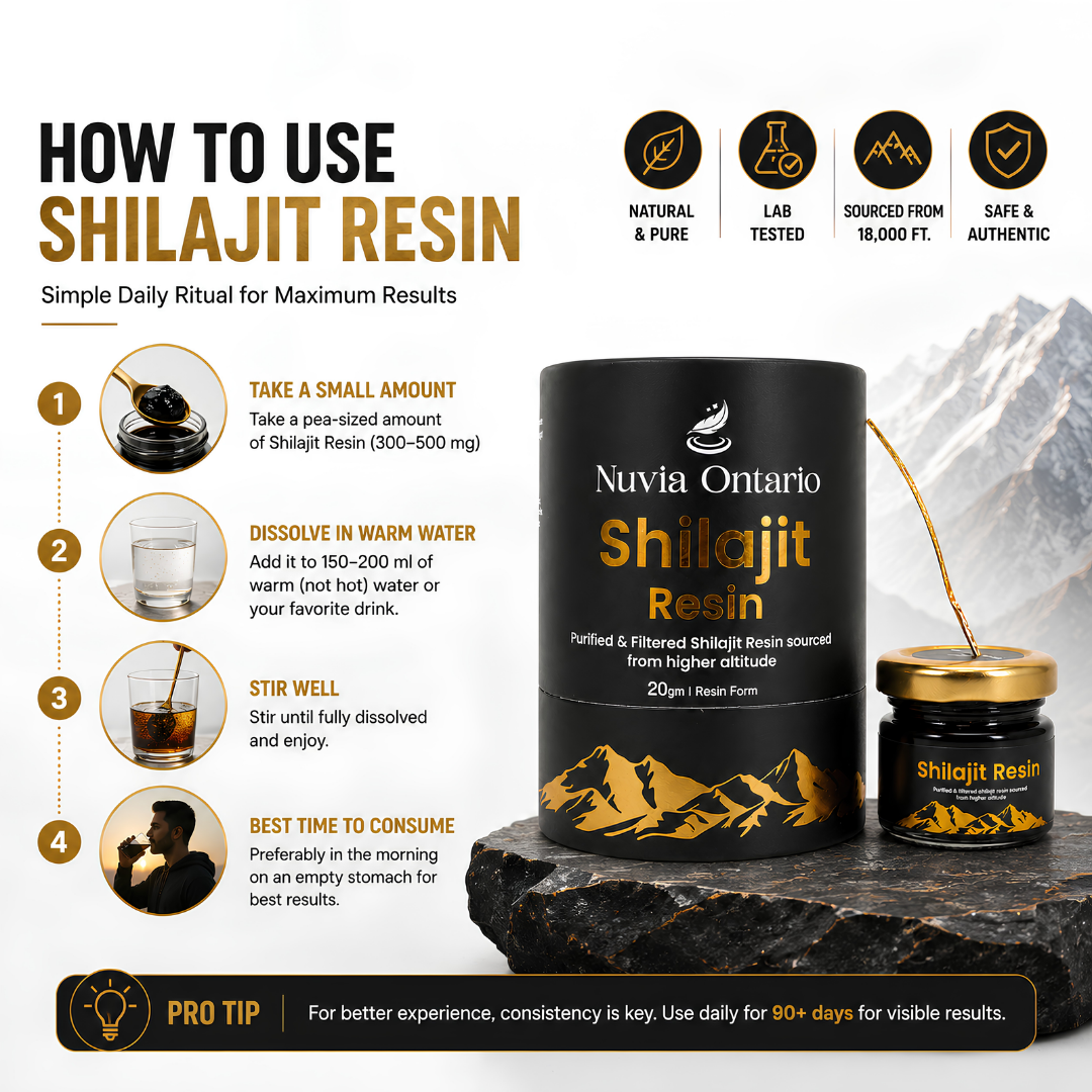 Nuvia Ontario Premium Shilajit Resin, 75% Fulvic Acid, 20g