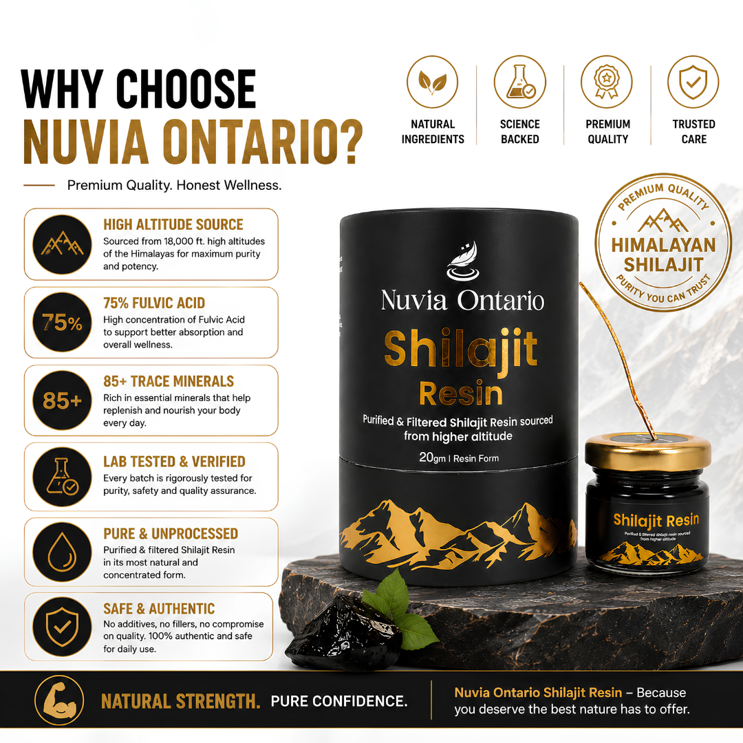 Nuvia Ontario Premium Shilajit Resin, 75% Fulvic Acid, 20g
